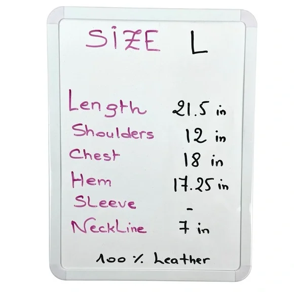 Vtg Le Cuir Niko Leather Biker Vest Black Size L, Eagle Embrossed Braided Detail - Picture 14 of 14